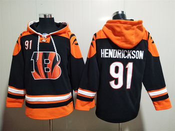Cincinnati Bengals 91# HENDRICKSON stitched hoodie MEN WOMEN YOUTH S-6XL SIZE