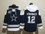 Dallas Cowboys 12# STAUBACH stitched hoodie MEN WOMEN YOUTH S-6XL SIZE