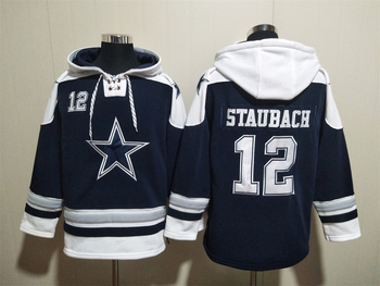 Dallas Cowboys 12# STAUBACH stitched hoodie MEN WOMEN YOUTH S-6XL SIZE