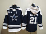 Dallas Cowboys 21# ELLIOTT stitched hoodie