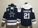 Dallas Cowboys 21# SANDERS stitched hoodie MEN WOMEN YOUTH S-6XL SIZE