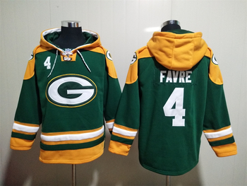 Green Bay Packers 4# FAVRE stitched hoodie MEN WOMEN YOUTH S-6XL SIZE