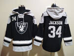 Las Vegas Raiders 34# Bo Jackson stitched hoodie MEN WOMEN YOUTH S-6XL SIZE