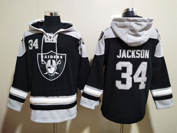 Las Vegas Raiders 34# Bo Jackson stitched hoodie MEN WOMEN YOUTH S-6XL SIZE