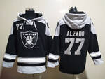 Las Vegas Raiders 77# ALZADO  stitched hoodie MEN WOMEN YOUTH S-6XL SIZE