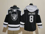 Las Vegas Raiders 8# Josh Jacobs stitched hoodie