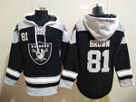Las Vegas Raiders 81# BROWN stitched hoodie MEN WOMEN YOUTH S-6XL SIZE