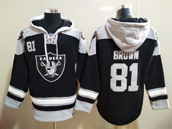 Las Vegas Raiders 81# BROWN stitched hoodie MEN WOMEN YOUTH S-6XL SIZE