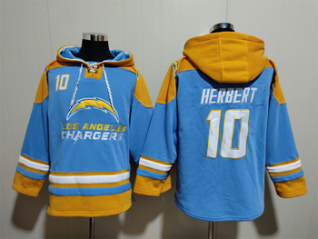 Los Angeles Chargers 10# Justin Herbert stitched hoodie MEN WOMEN YOUTH S-6XL SIZE