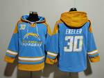 Los Angeles Chargers 30# EKELER stitched hoodie MEN WOMEN YOUTH S-6XL SIZE