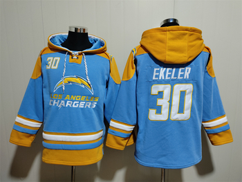 Los Angeles Chargers 30# EKELER stitched hoodie MEN WOMEN YOUTH S-6XL SIZE