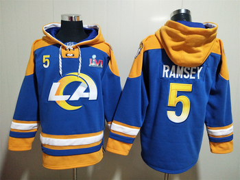 Los Angeles Rams 5# RAMSEY stitched hoodie MEN WOMEN YOUTH S-6XL SIZE
