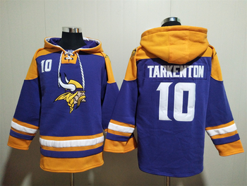 Minnesota Vikings 10# TARKENTON stitched hoodie MEN WOMEN YOUTH S-6XL SIZE