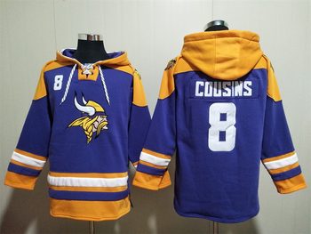 Minnesota Vikings 8# Kirk Cousins stitched hoodie MEN WOMEN YOUTH S-6XL SIZE
