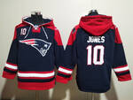 New England Patriots 10# Mac Jones stitched hoodie