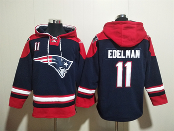 New England Patriots 11# EDELMAN stitched hoodie MEN WOMEN YOUTH S-6XL SIZE