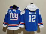 New York Giants 12# WALLER  stitched hoodie MEN WOMEN YOUTH S-6XL SIZE