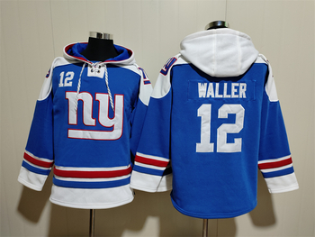 New York Giants 12# WALLER  stitched hoodie MEN WOMEN YOUTH S-6XL SIZE