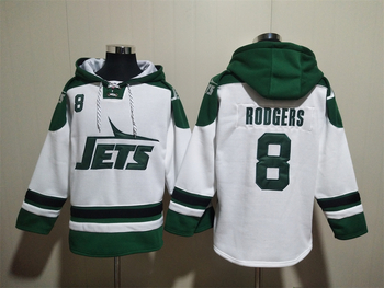 New York Jets 18# Aaron Rodgers stitched hoodie MEN WOMEN YOUTH S-6XL SIZE