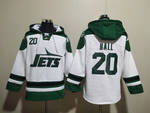 New York Jets 20# Breece Hall Gardner stitched hoodie