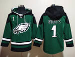 Philadelphia Eagles 1# Jalen Hurts stitched hoodie
