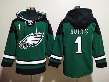 Philadelphia Eagles 1# Jalen Hurts stitched hoodie MEN WOMEN YOUTH S-6XL SIZE