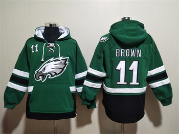 Philadelphia Eagles 11# A.J. Brown stitched hoodie with pocket MEN WOMEN YOUTH S-6XL SIZE