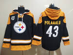 Pittsburgh Steelers 43# Troy Polamalu stitched hoodie MEN WOMEN YOUTH S-6XL SIZE
