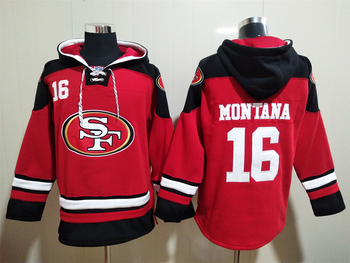 San Francisco 49ers 16# MONTANA stitched hoodie MEN WOMEN YOUTH S-6XL SIZE