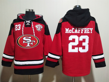 San Francisco 49ers 23# Christian McCaffrey stitched hoodie MEN WOMEN YOUTH S-6XL SIZE