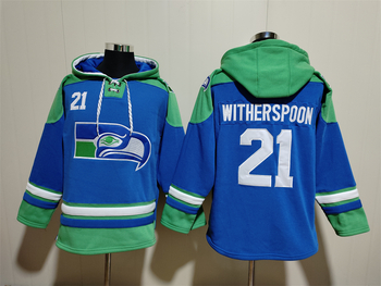 Seattle Seahawks 21# Devon Witherspoon Blue stitched hoodie MEN WOMEN YOUTH S-6XL SIZE