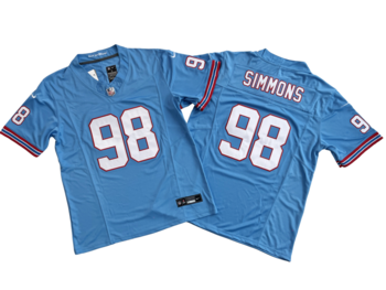 Tennessee Titans 98 Jeffery Simmons  V MEN WOMEN YOUTH S-6XL SIZE