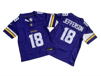 Minnesota Vikings 18 Justin Jefferson yyth MEN WOMEN YOUTH S-6XL SIZE