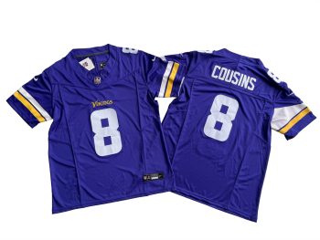 Minnesota Vikings 8 Kirk Cousins Vapo MEN WOMEN YOUTH S-6XL SIZE