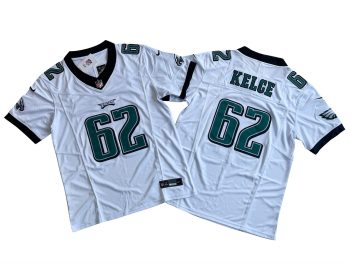 Philadelphia Eagles  62 Jason Kelce White yy MEN WOMEN YOUTH S-6XL SIZE