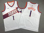 #1 Devin Booker Phoenix Suns Fast Break basketball Jersey – Association Edition – White