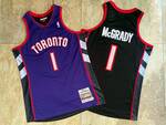 #1 Tracy McGrady Mitchell & Ness Toronto Raptors 1999-00 Front Purple Black Back Jersey MEN WOMEN YOUTH S-6XL SIZE