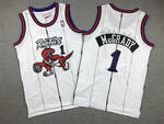 #1 Tracy McGrady Mitchell & Ness Toronto Raptors 1999-00 white basketball jersey