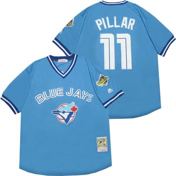 #11 PILLAR Toronto Blue Jays Jersey Mitchell & Ness men women youth size S-6XL
