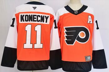 #11 Travis Konecny Philadelphia Flyers stitched hockey jersey-orange MEN WOMEN YOUTH S-6XL SIZE