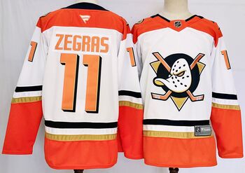 #11 Trevor Zegras Anaheim Ducks  Home Premium hockey Jersey - white MEN WOMEN YOUTH S-6XL SIZE