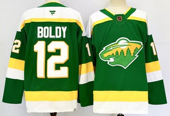 #12 Matthew Boldy Minnesota Wild stitched hockey jersey MEN WOMEN YOUTH S-6XL SIZE