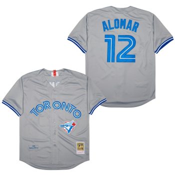 #12 Roberto Alomar Toronto Blue Jays Jersey Mitchell & Ness men women youth size S-6XL