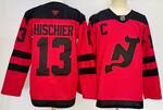 #13 Nico Hischier New Jersey Devils Breakaway stitched hockey jersey-red2 MEN WOMEN YOUTH S-6XL SIZE
