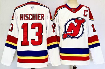 #13 Nico Hischier New Jersey Devils Breakaway stitched hockey jersey-white MEN WOMEN YOUTH S-6XL SIZE