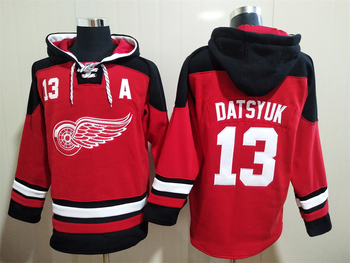 #13 Pavel Datsyuk Detroit Red Wings stitched hoodie jersey MEN WOMEN YOUTH S-6XL SIZE