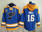 #16 Brett Hull ST. Louis Blues stitched hoodie jersey