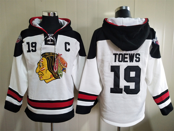 #19 TOEWS CHICAGO BLACKHAWKS stitched hoodie jersey-white MEN WOMEN YOUTH S-6XL SIZE