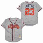 1995 Atlanta Braves JOHN SMOLTZ Baseball JERSEY Gray
