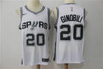 #20 Manu Ginobili San Antonio Spurs Fanatics Fast Break Replica Jersey – Association Edition – White